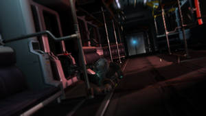 Cool Space Man With Gun Wallpaper