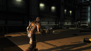 Cool Space Man With Weapon Wallpaper