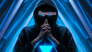 Cool Supreme Blue Triangle Wallpaper