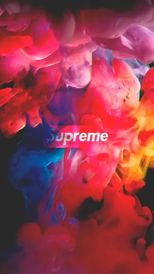 Cool Supreme Rainbow Smoke Wallpaper