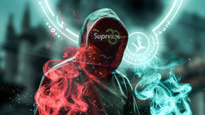 Cool Supreme Red Green Wallpaper