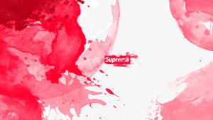 Cool Supreme Red Splatter Wallpaper