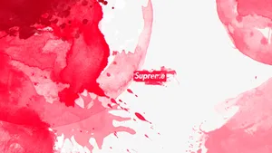 Cool Supreme Red Splatter Wallpaper
