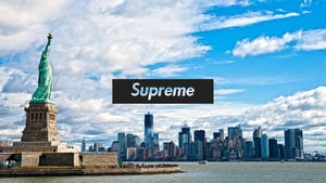 Cool Supreme Statue Of Liberty Wallpaper