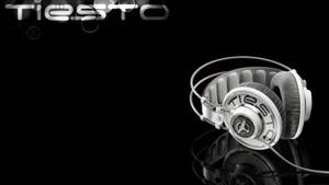 Cool Tiesto Graphic Headphones Wallpaper