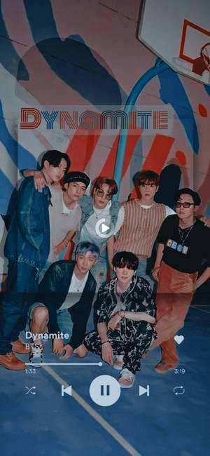 Cool-toned Bts Dynamite Media Player Wallpaper