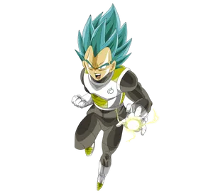 Cool Vegeta Showing His Power Wallpaper