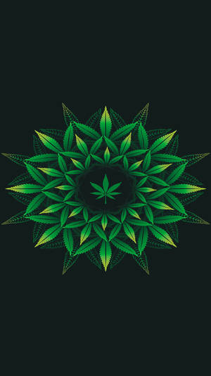 Cool Weed Flower Illusion Wallpaper