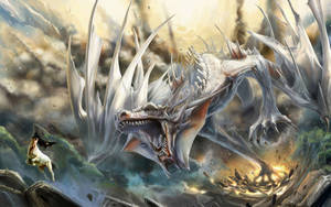 Cool White Dragon Wallpaper