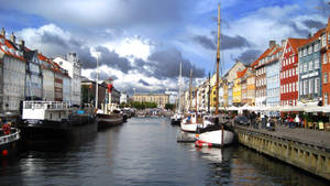 Copenhagen Thick Clouds Wallpaper