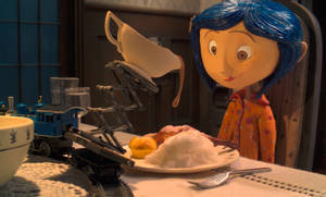 Coraline Breakfast Food Wallpaper