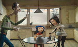 Coraline Family Breakfast Wallpaper