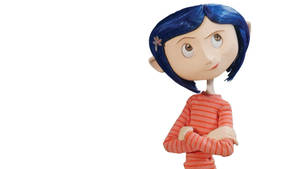 Coraline On White Background Wallpaper