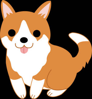 Corgi Cartoon Dog Art Wallpaper