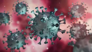 Coronavirus Art In Green Wallpaper