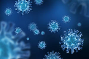 Coronavirus Translucent Blue Wallpaper