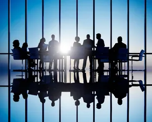 Corporate Team Meeting Outside Wallpaper