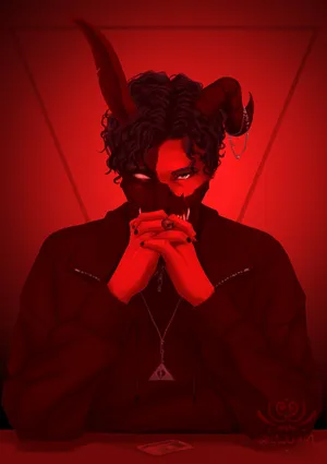 Corpse Husband Red Fan Art Wallpaper