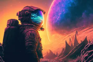 Cosmic_ Explorers_ Gazing_at_ Eclipse Wallpaper