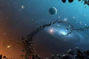 Cosmic_ Spiral_ Asteroid_ Belt Wallpaper