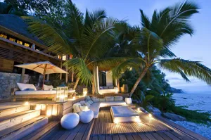 Country House By The Sea Coast Wallpaper