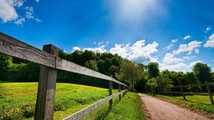 Country Road Made Out Of Dirt Wallpaper