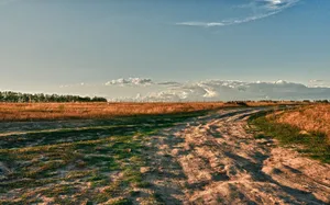 Country Road Rugged Terrain Wallpaper