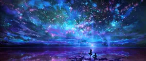 Couple And Galaxy 4k Ultra Widescreen Wallpaper