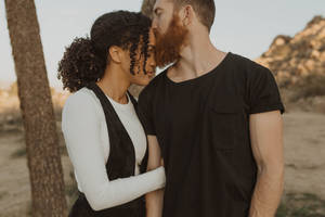 Couple Forehead Kiss Outdoor Wallpaper