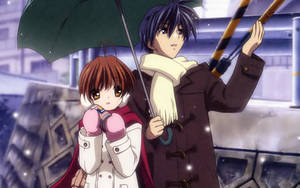 Couple Nagisa And Tomoyo Clannad Wallpaper