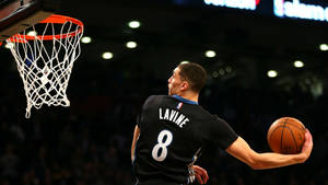 Courageous Player Zach Lavine Wallpaper