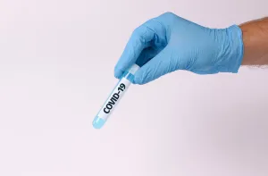 Covid Test Blue Vial Wallpaper