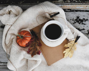 Cozy Autumn Top View Wallpaper