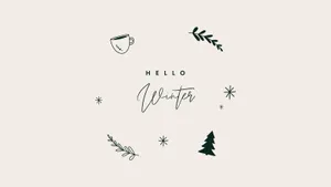 Cozy Design Hello Winter Desktop Wallpaper