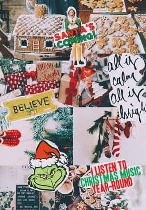 Cozy Winter Aesthetic Collage Wallpaper
