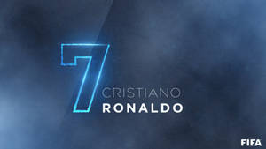 Cr7 Hd Glowing Logo Wallpaper