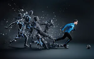 Cr7 Shattered Opponents Art Wallpaper