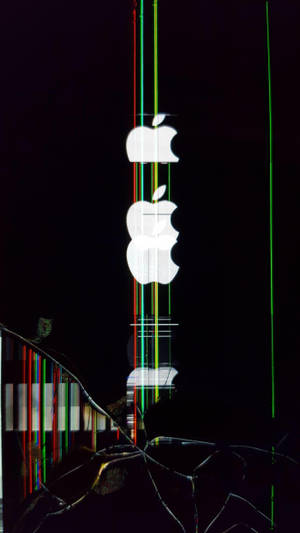 Cracked Apple Screen Dope Iphone Wallpaper