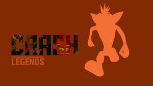 Crash Bandicoot Orange Outline Wallpaper