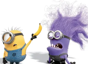 Crazy Cartoon Minion Zombie Violet Wallpaper
