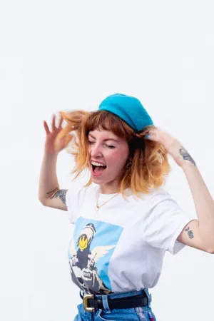 Crazy Girl Having Fun Wallpaper