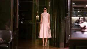 Crazy Rich Asians Astrid's Exquisite Dress Wallpaper