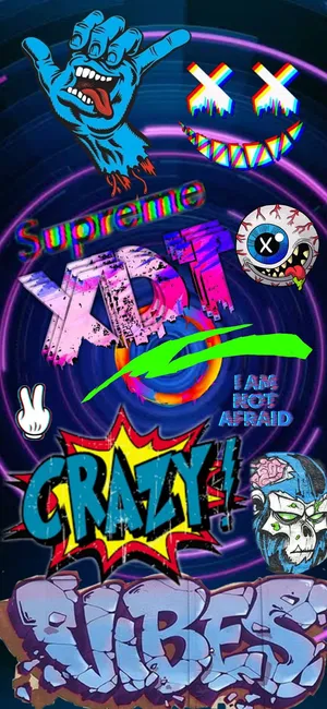 Crazy Vibes Supreme Artwork Wallpaper