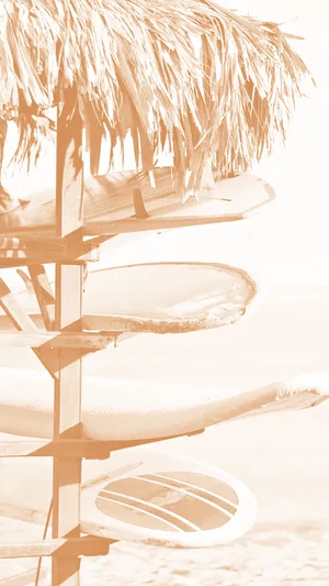 Cream Aesthetic Surf Rack Wallpaper