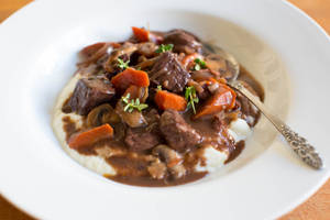 Creamy Beef Bourguignon Wallpaper