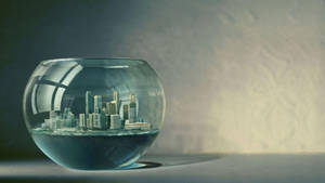 Creative Fish Bowl City Wallpaper