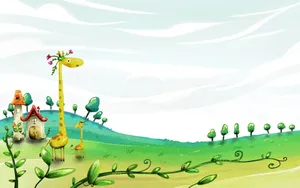 Creative School Nature Graphic Wallpaper