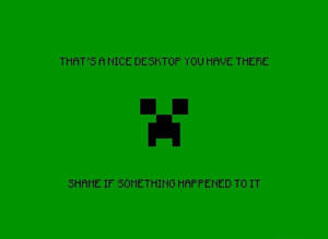 Creeper Minecraft Meme Background Wallpaper