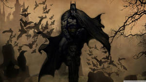 Creepy Batman In Forest Wallpaper