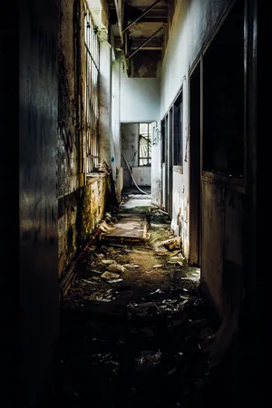 Creepy Corridor Ruins Wallpaper